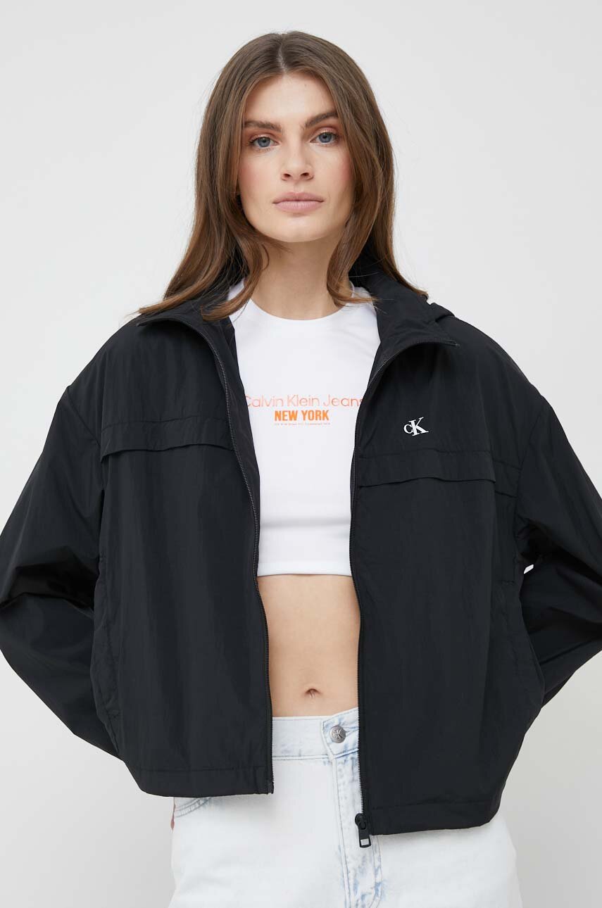 Вітровка Calvin Klein Jeans з капюшоном чорний J20J220732.PPYX