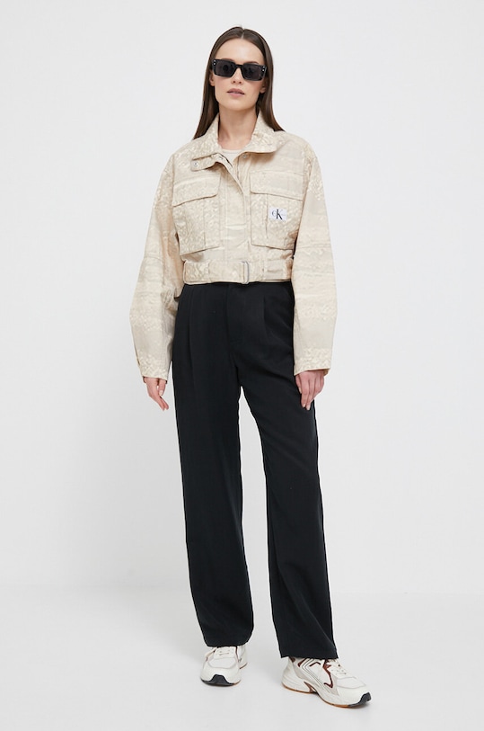 Bunda Calvin Klein Jeans J20J220738.PPYX béžová SS23