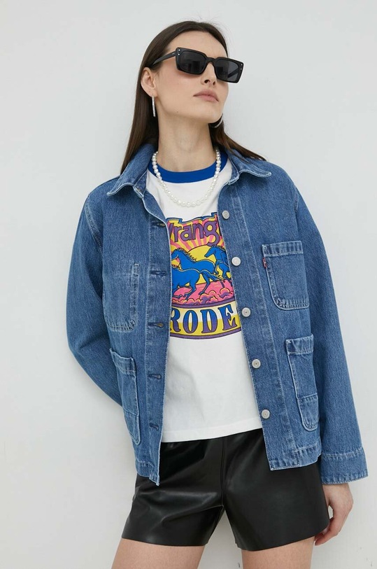 Rifľová bunda Levi's bez kapucne modrá A4857.0000