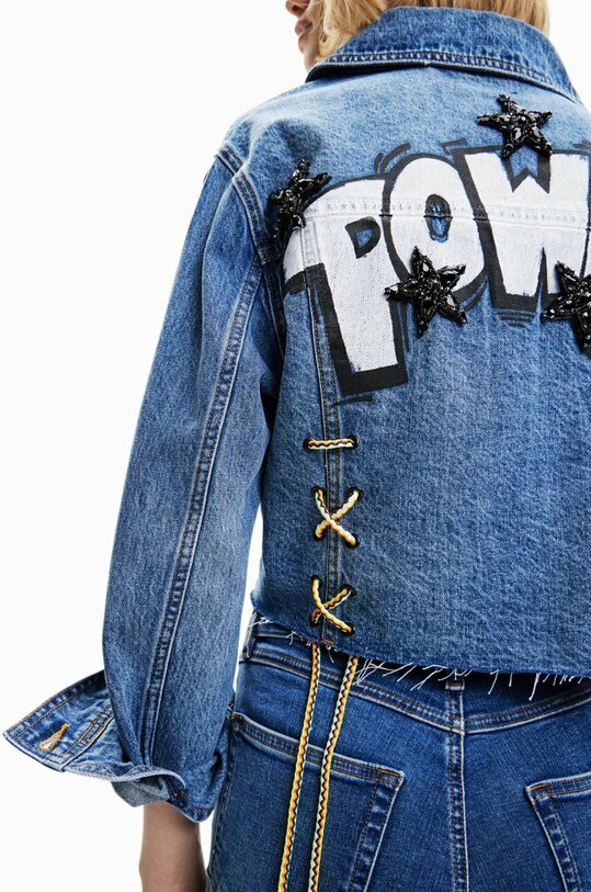Одежда Детская джинсовая куртка Desigual 23SWED23 голубой
