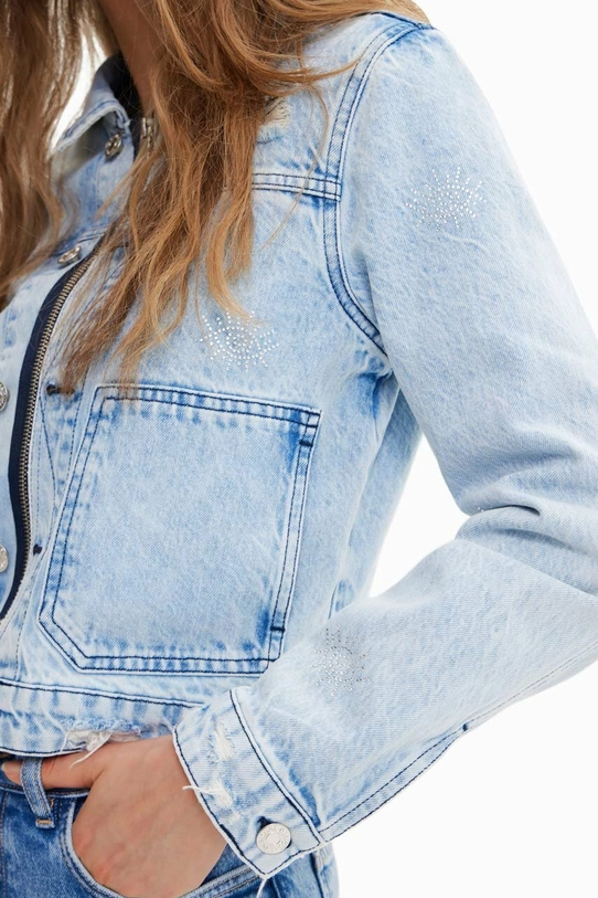 Desigual geacă din denim 23SWED27 albastru SS23