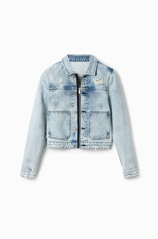 Desigual kurtka jeansowa 23SWED27 niebieski
