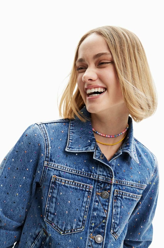 Τζιν μπουφάν Desigual 23SWED37 μπλε SS23