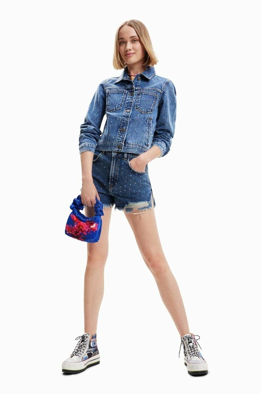 Ρούχα Τζιν μπουφάν Desigual 23SWED37 μπλε