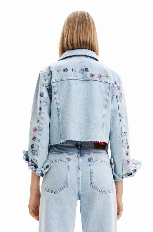 Desigual kurtka jeansowa niebieski 23SWED55