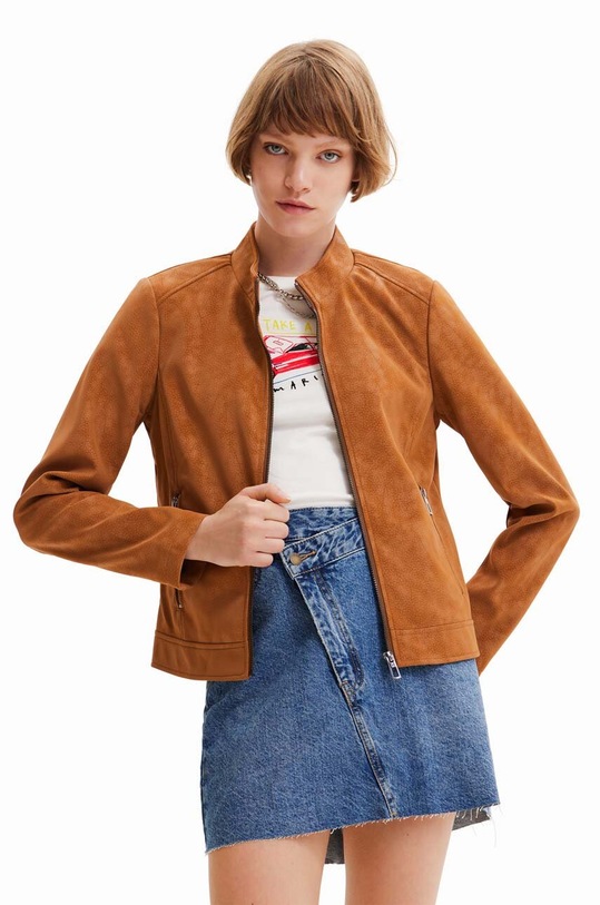 Desigual kurtka bez kaptura brązowy 23SWEW02