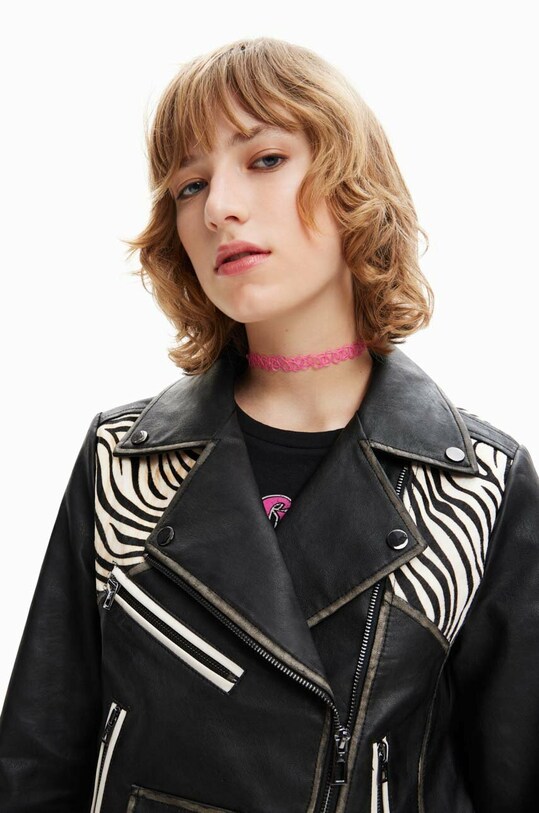 Рокерско яке Desigual 23SWEW33 черен SS23