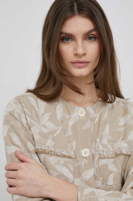 Pennyblack kurtka z domieszką lnu beżowy 20410723