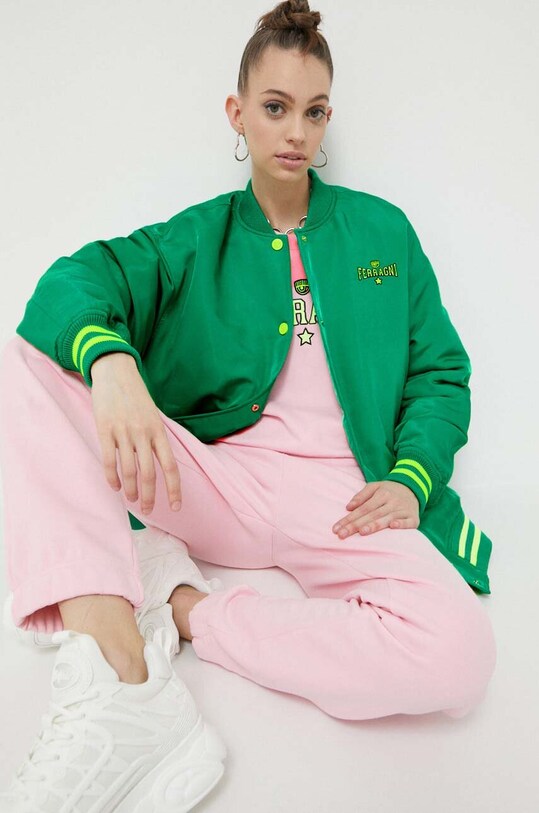 Chiara Ferragni giacca bomber Ferragni Stretch 74CBSD01 verde SS23