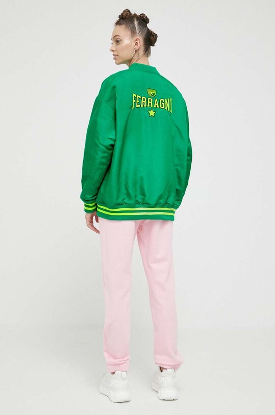 Abbigliamento Chiara Ferragni giacca bomber Ferragni Stretch 74CBSD01 verde