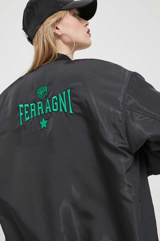 Odzież Chiara Ferragni kurtka bomber Ferragni Stretch 74CBSD01 czarny