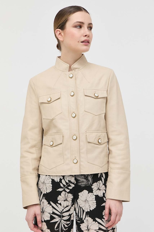 Pinko kurtka skórzana 100432.Y6CR beżowy SS23