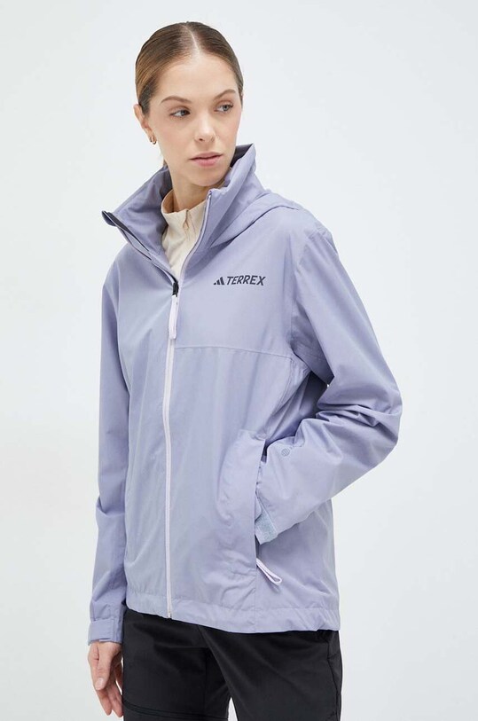 Turistická bunda adidas TERREX Multi nezateplené fialová HN5457