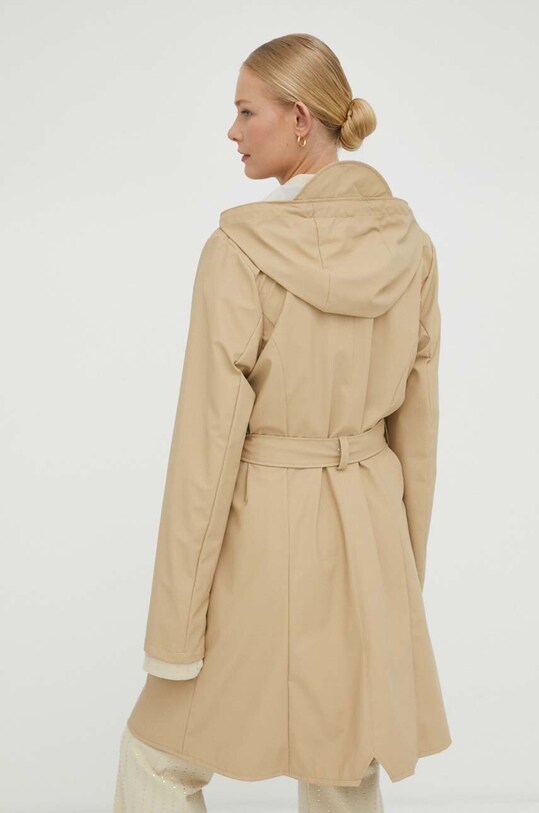 Odzież Rains płaszcz przeciwdeszczowy Curve Jacket 18130 18130.24 beżowy