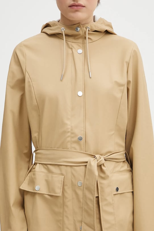 Nepromokavý kabát Rains Curve Jacket béžová 18130.24