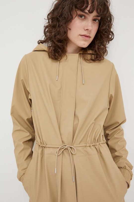 Rains kurtka przeciwdeszczowa 18550 String Parka beżowy 18550.24