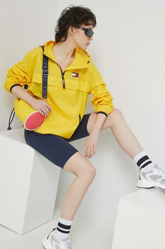 Bunda Tommy Jeans oversize žltá DW0DW15333.PPYX