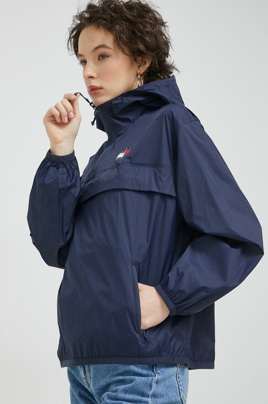 Bunda Tommy Jeans s kapucí námořnická modř DW0DW15333.PPYX