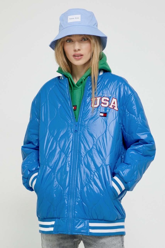 Tommy Jeans kurtka bomber niebieski DW0DW15335.PPYX