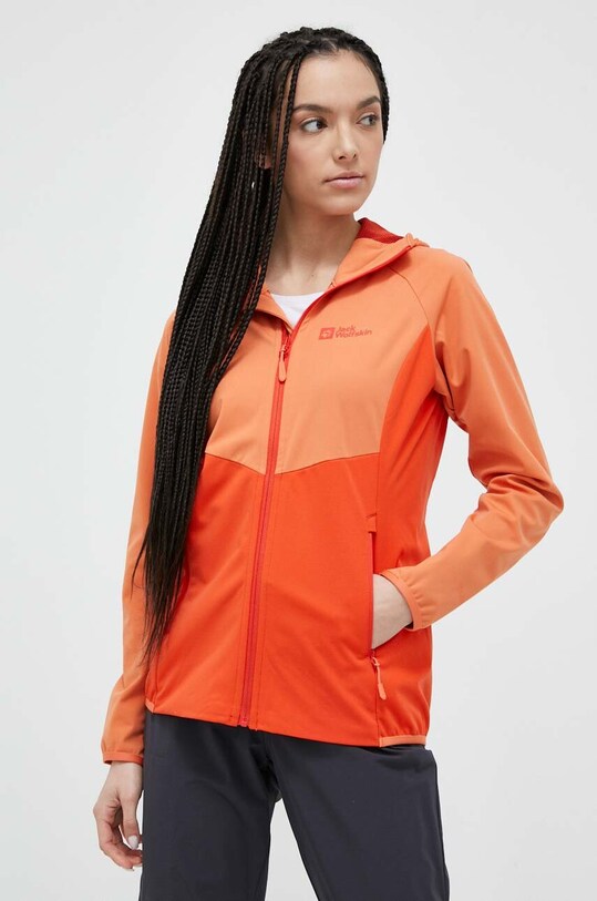 Turistická bunda Jack Wolfskin Go Hike Softshell oranžová 1306862
