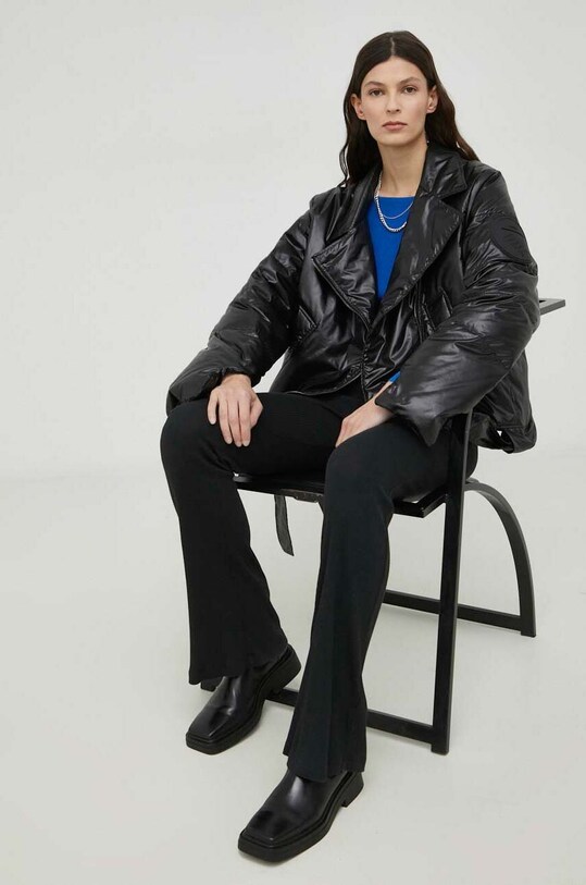 Μπουφάν με επένδυση από πούπουλα MMC STUDIO BIKER.BASIC μαύρο SS23