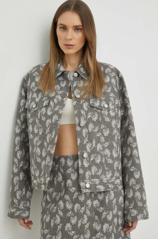 Samsoe Samsoe kurtka nieocieplane szary F23100040