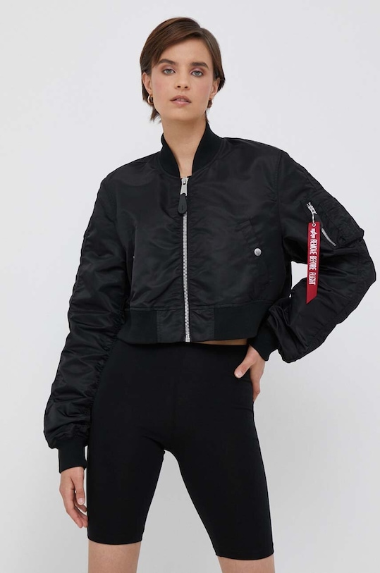 Alpha Industries geaca bomber MA-1 BOXY WMN cu captuseala negru 136008.03