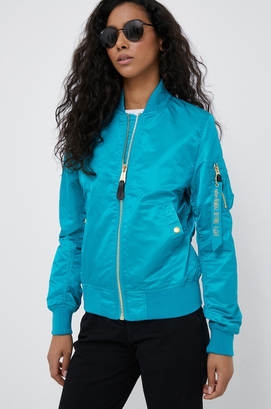 Bomber bunda Alpha Industries nezateplené tyrkysová 156001.576