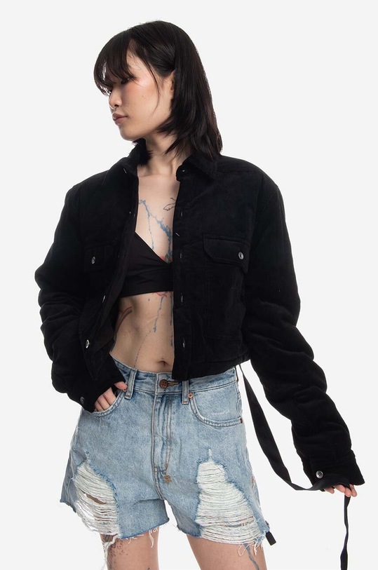 Jakna Rick Owens Cropped Outershirt DS02B4706.VS.BLACK
