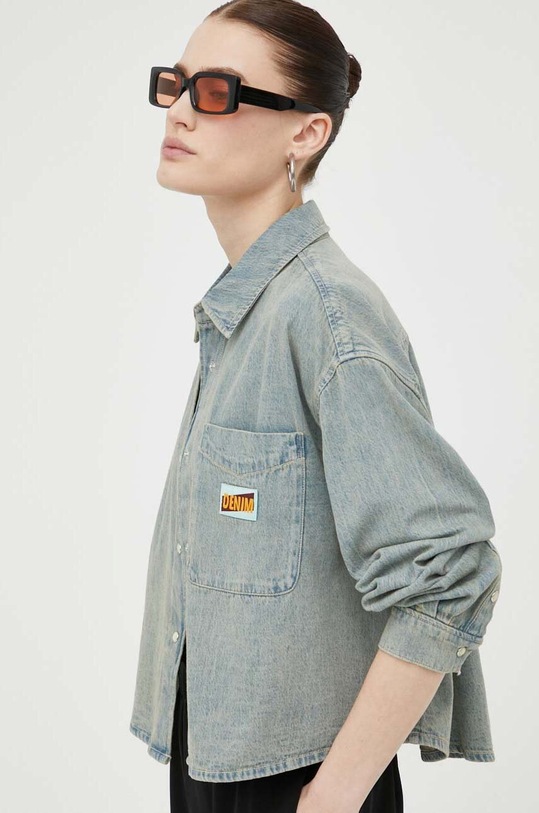 American Vintage camasa jeans albastru FY06BE23