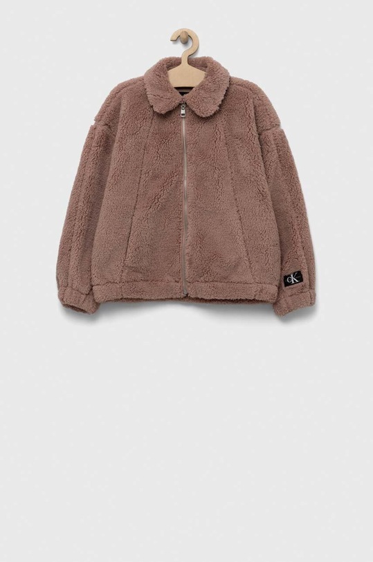 Detská bunda Calvin Klein Jeans oversize hnedá IG0IG01815.PPYX