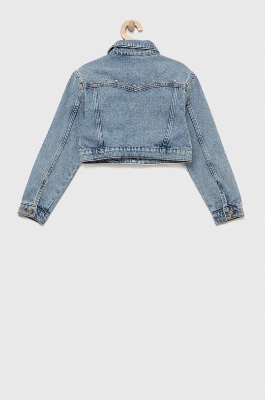 Dziewczynka Sisley kurtka jeansowa dziecięca 2YO7YN00I.G.SEASONAL niebieski