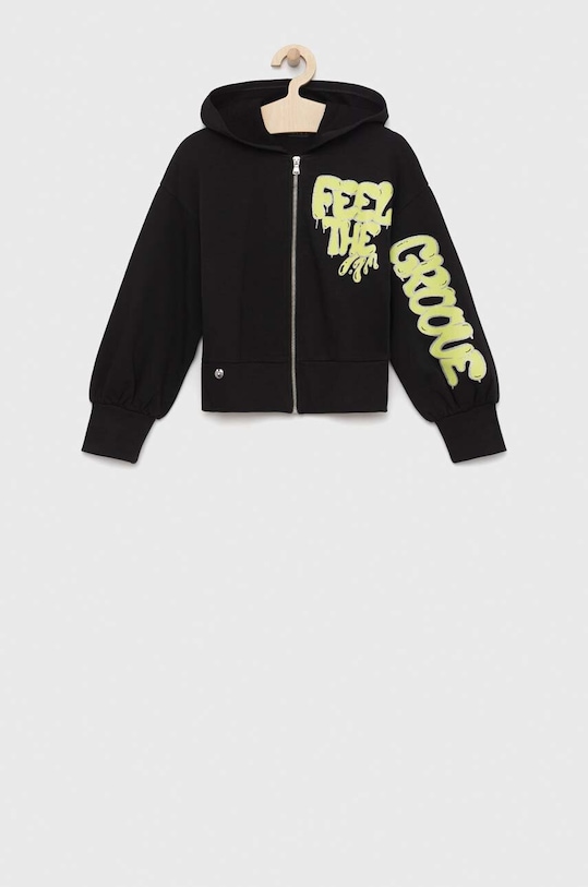 Sisley bluza copii print negru 39W3X500L.G.SEASONAL