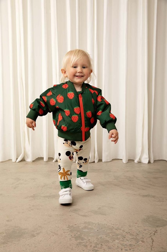 Mini Rodini kurtka bomber dziecięca bez kaptura zielony 2321010075