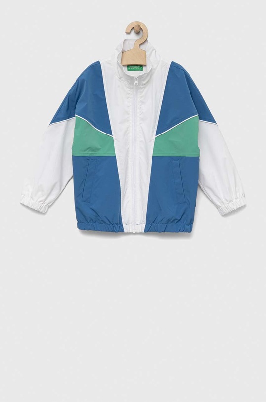 Dětská bunda United Colors of Benetton bez kapuce bílá 29AACN027.G.SEASONAL