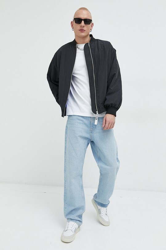 Karl Lagerfeld Jeans bomber dzseki 231D1501 fekete SS23