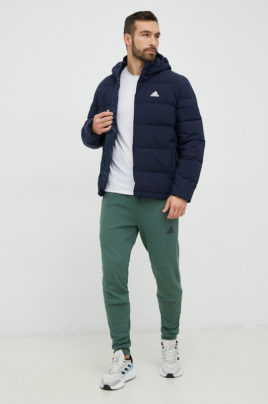 Пухова куртка adidas HG8750 темно-синій SS23