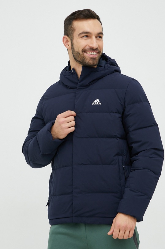 Пухова куртка adidas темно-синій HG8750
