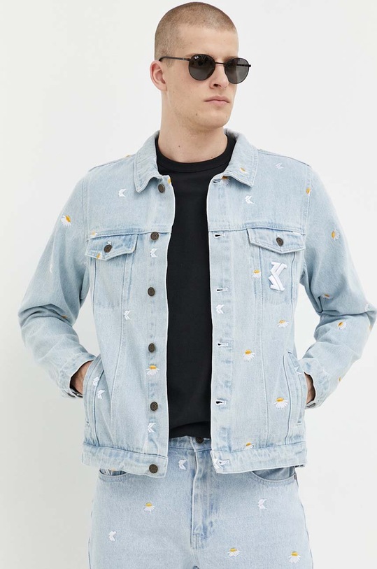 Karl Kani geacă din denim necaptusit albastru 6087159