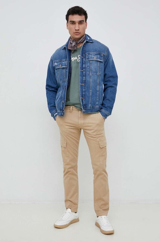 Pepe Jeans geacă din denim Young Bandana PM402673.000 bleumarin SS23