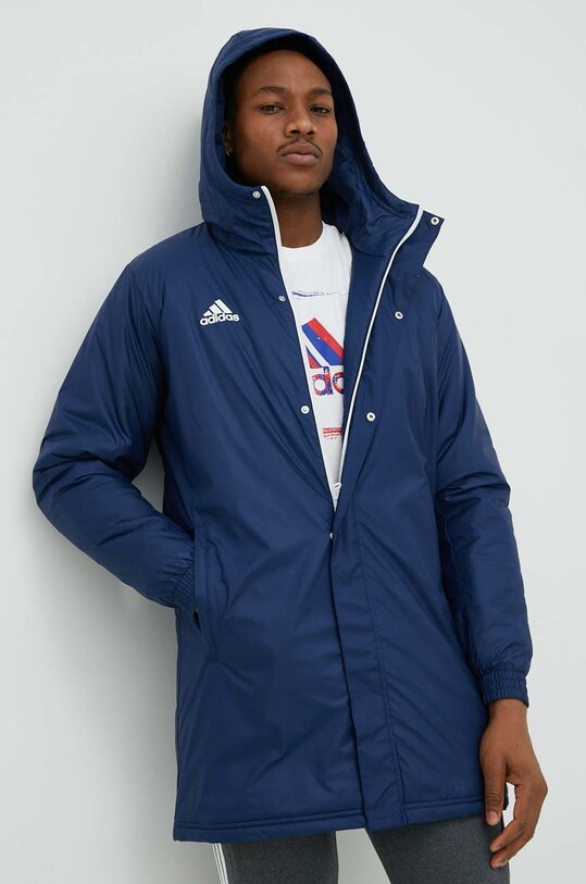 Bunda adidas Performance Entrada 22 jemné zateplenie modrá IB6077