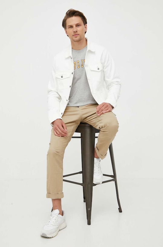 Pepe Jeans kurtka jeansowa PM402712.000 biały SS23