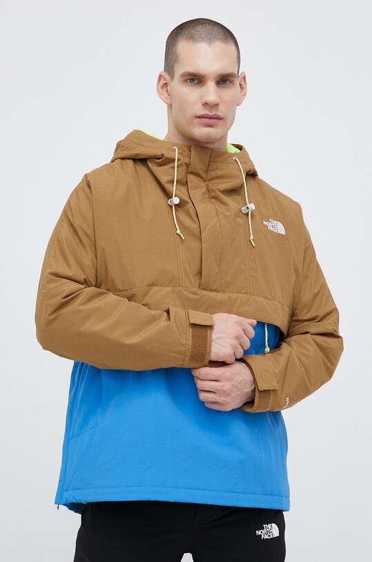 Turistická bunda The North Face 78 Low-Fi Hi-Tek jemné zateplenie hnedá NF0A7ZYRWK51