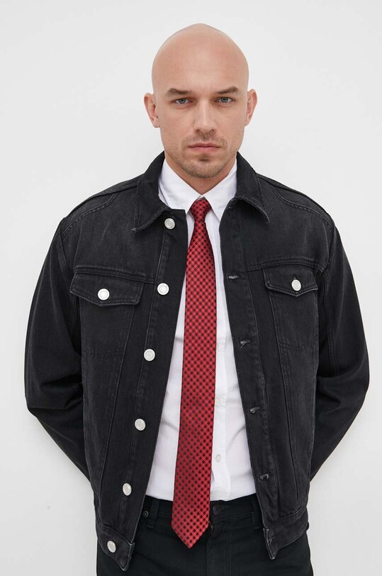 Trussardi giacca di jeans non isolato nero 52S00854.1T006232