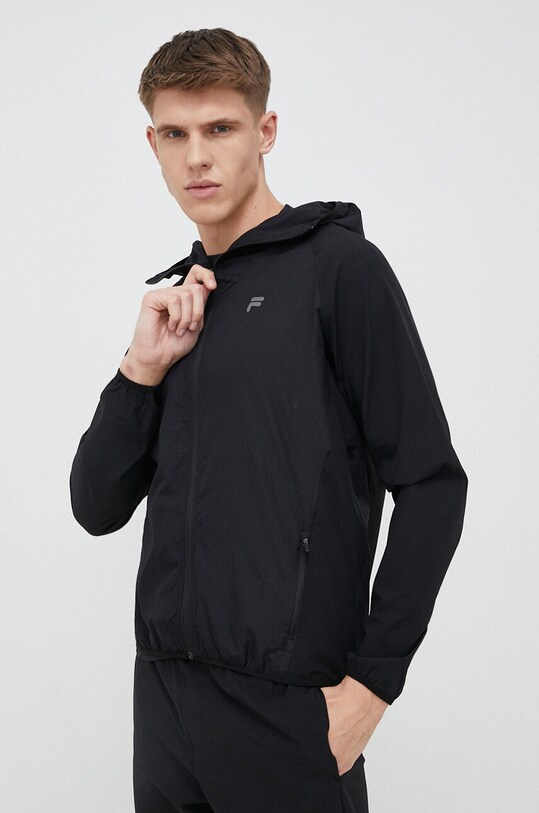 Куртка для тренировок Fila Rom с капюшоном чёрный FAM0294