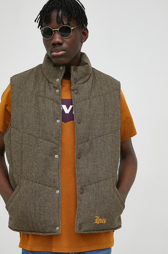 Αμάνικο από μείγμα μαλλιού Levi's με μείγμα μαλλιού πράσινο A4424.0000