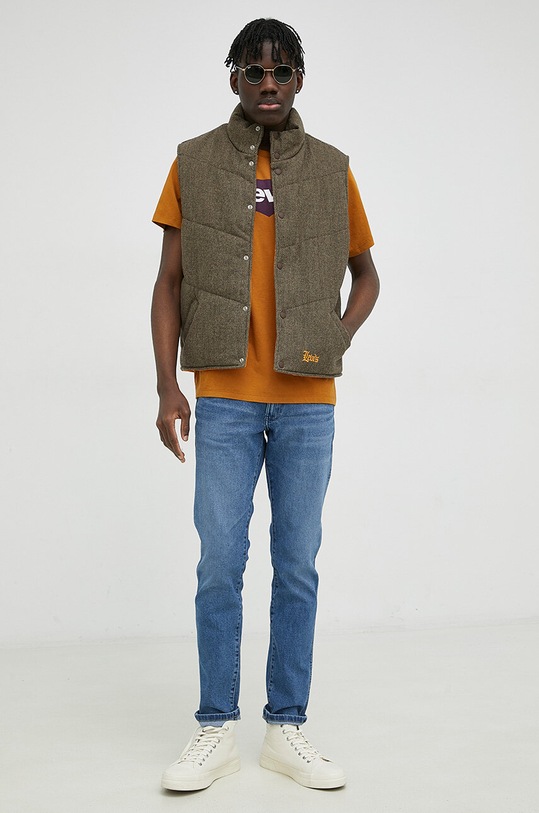 Αμάνικο από μείγμα μαλλιού Levi's A4424.0000 πράσινο SS23