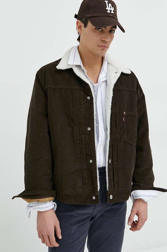 Levi's kurtka sztruksowa brązowy A4882.0004