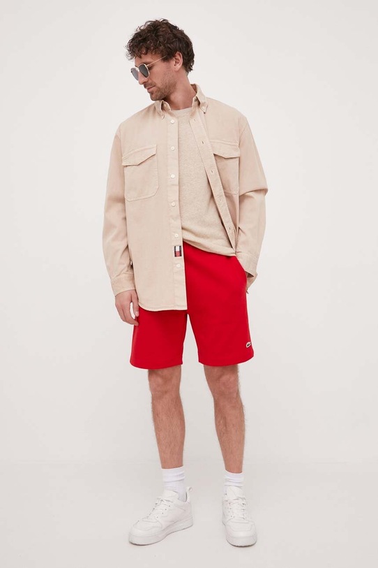 Džínová košile Tommy Hilfiger x Shawn Mendes MW0MW31197.PPYX béžová SS23