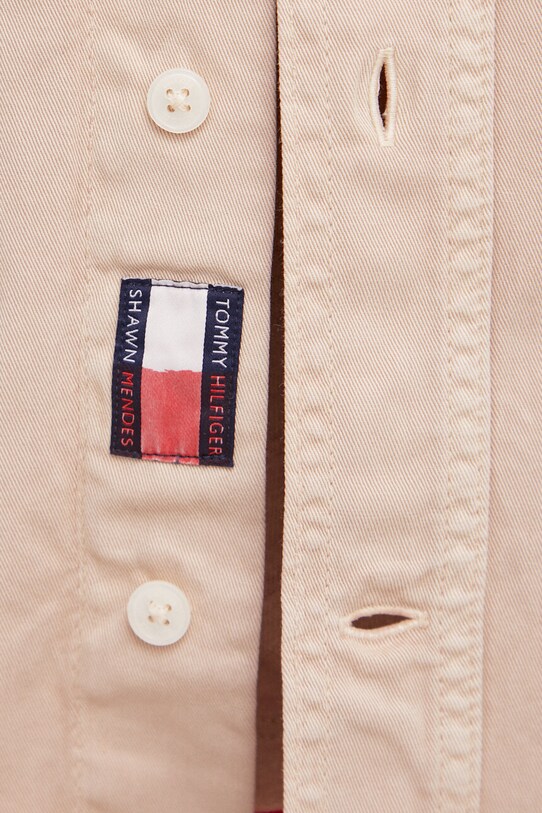 Džínová košile Tommy Hilfiger x Shawn Mendes MW0MW31197.PPYX béžová